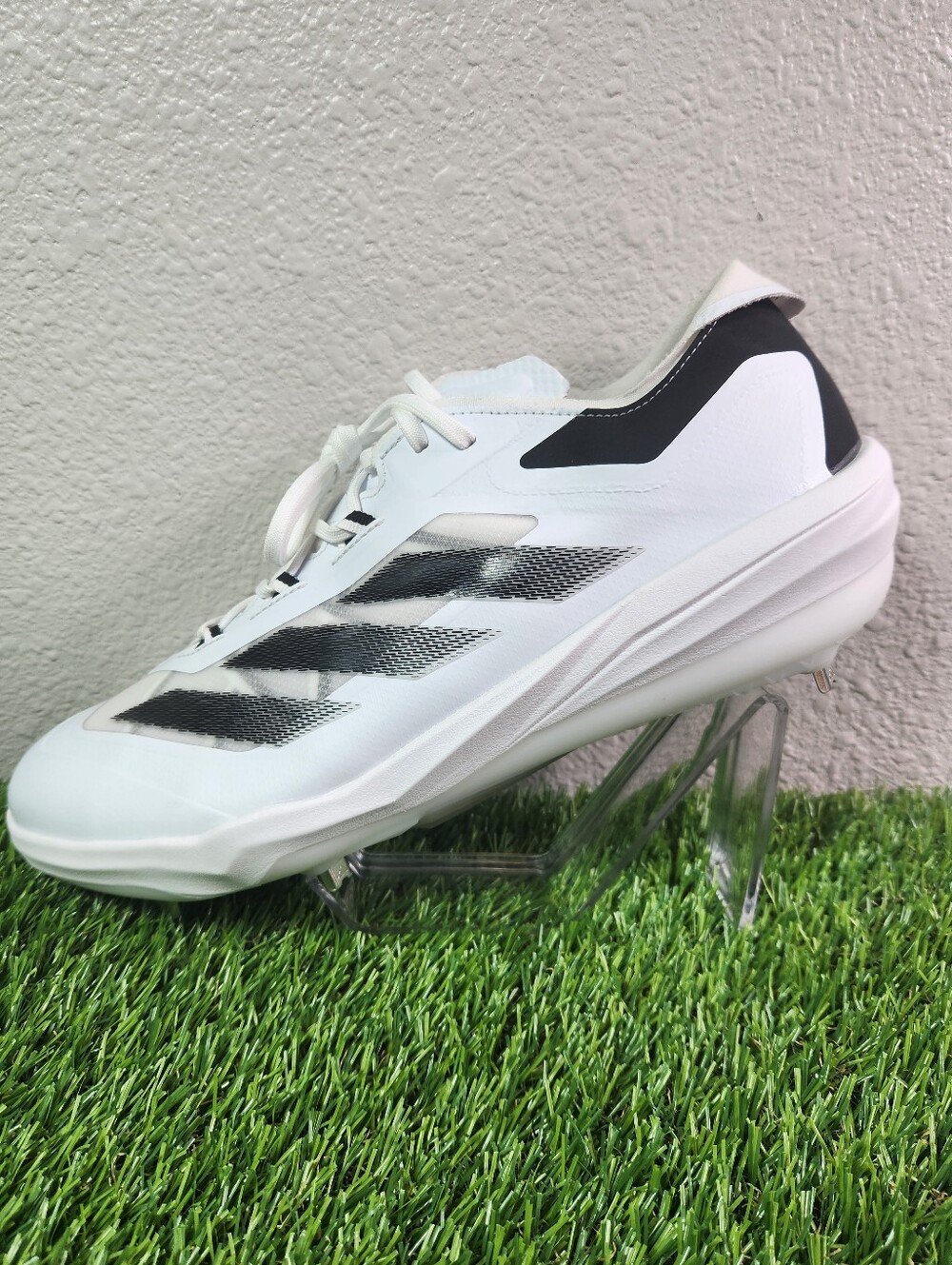 NEW Adidas Men's Size 14 Adizero Impact White Black Metal Baseball Cleats ID0972